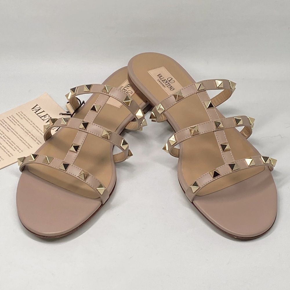 Valentino Garavani Rockstud Slide Sandal size 40.5